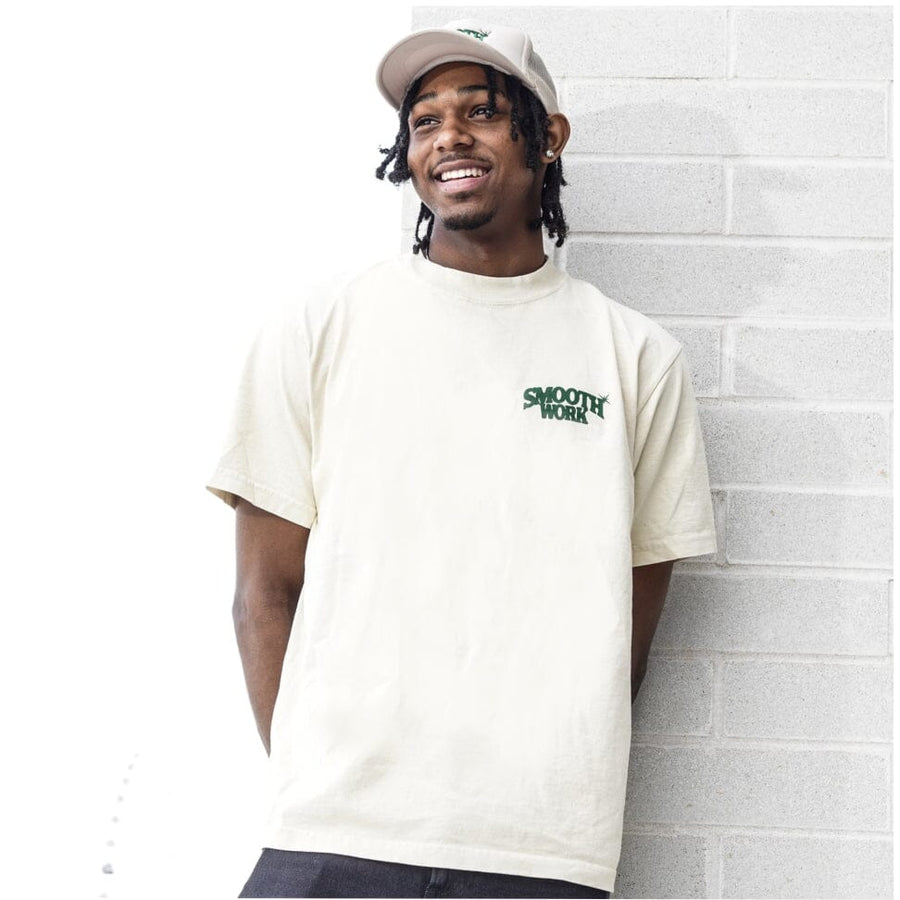 COLLEGIATE SHINE T-SHIRT - WASHED CREAM l2smooth 