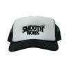 COLLEGIATE SHINE TRUCKER HAT - BLACK/WHITE l2smooth 