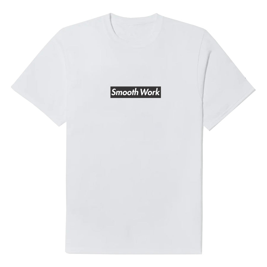 SMOOTH WORK BOX LOGO T-SHIRT - WHITE/BLACK l2smooth 