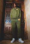 SMOOTH WORK SWEATPANT - ARMY GREEN/ORANGE l2smooth