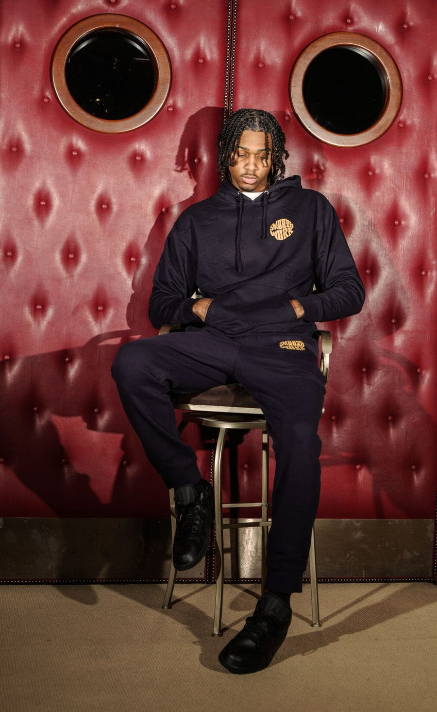 SMOOTH WORK SWEATPANT - NAVY/GOLD l2smooth 