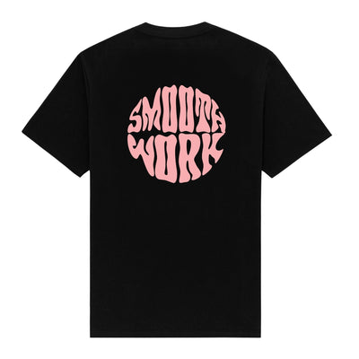 SMOOTH WORK T-SHIRT - BLACK/PINK l2smooth