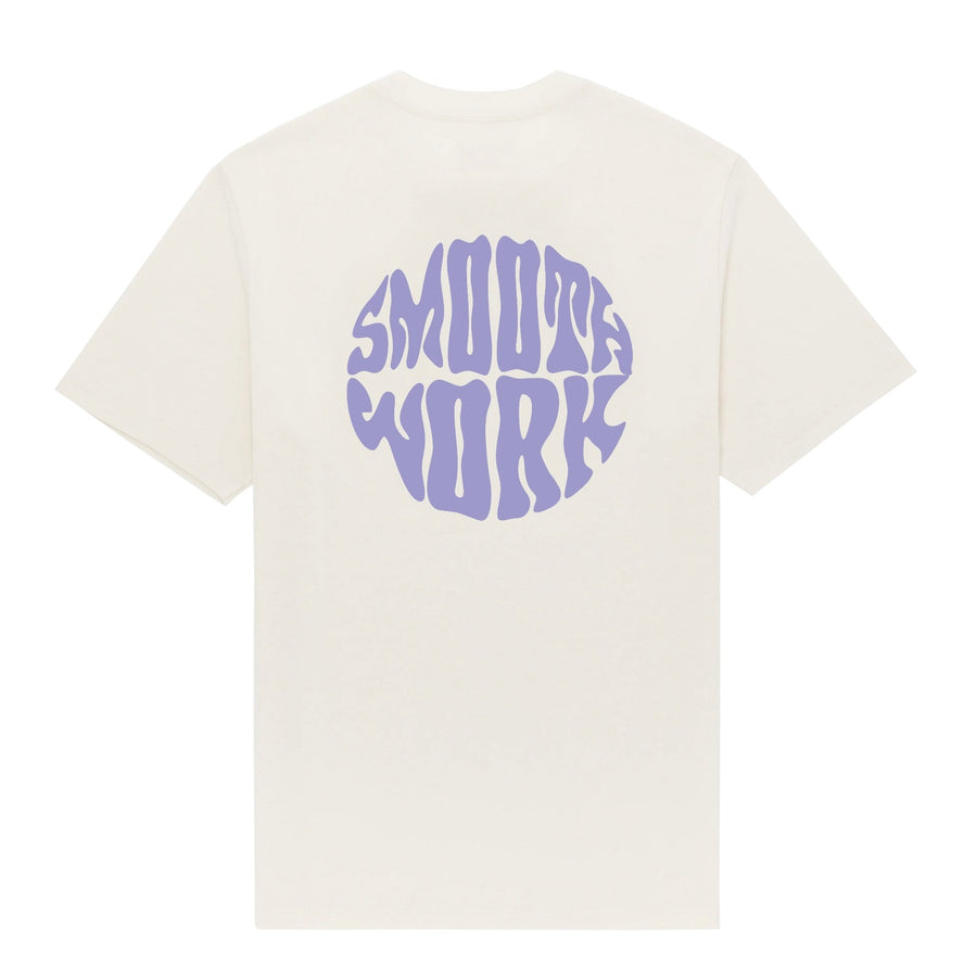 SMOOTH WORK T-SHIRT - CREAM/LAVENDER l2smooth 